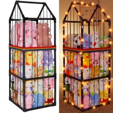 Stuffed Animals Storage Zoo Plushies Toy Storage Organizer PVC Stuffed Animal...