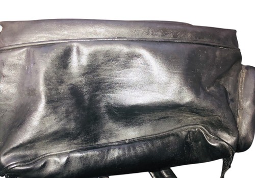 Vintage Eurosport Leder großer Rucksack Laptop schwarz Taschen Unisex 17”Hx16”B - Bild 7 von 17