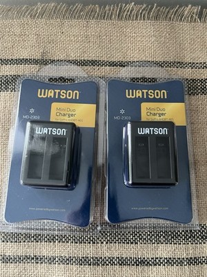 NEW 2 Pack Combo Watson - Mini Duo MD-2303 Charger for GoPro AHDBT-401