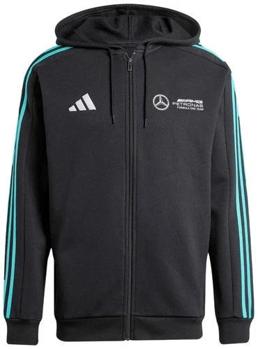 Mercedes AMG Petronas F1 adidas Men's DNA Zip Hoodie - Black
