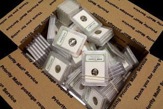 Huge Crazy Mixture of Over 100 Slabbed Coins BU Proof and Circ. b5