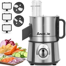Electric Vegetable Dicer Slicer Shredder 5 in 1 Commercial Food Processor 16-...
