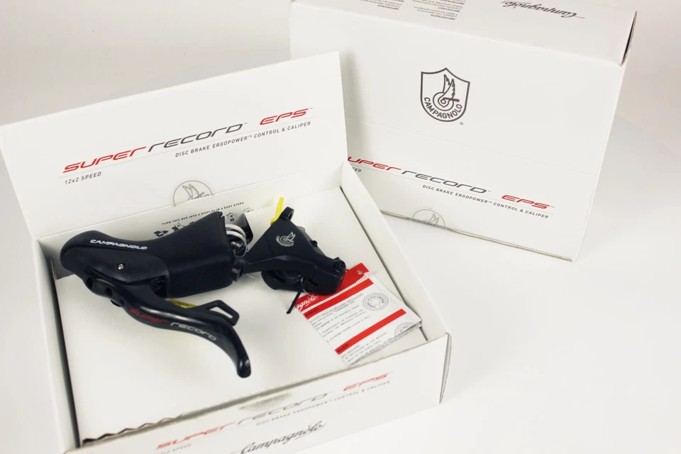 Paire de Leviers Campagnolo Super Record EPS Ergopower 2x12v + étriers ! NEUF ! - Photo 3/4