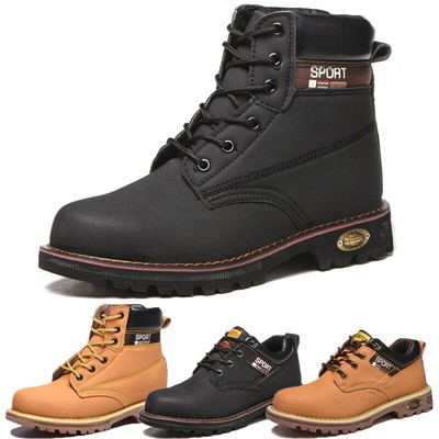 Men High Top Steel Toe Ankle Safety Casual Shoes Work Boots Sports Hiking Hiker