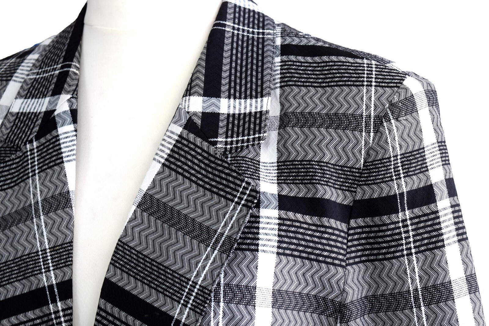 Womens Vintage Jacket 80s Chevron / Stripe Patterned Blazer Retro New Wave 14 image 2