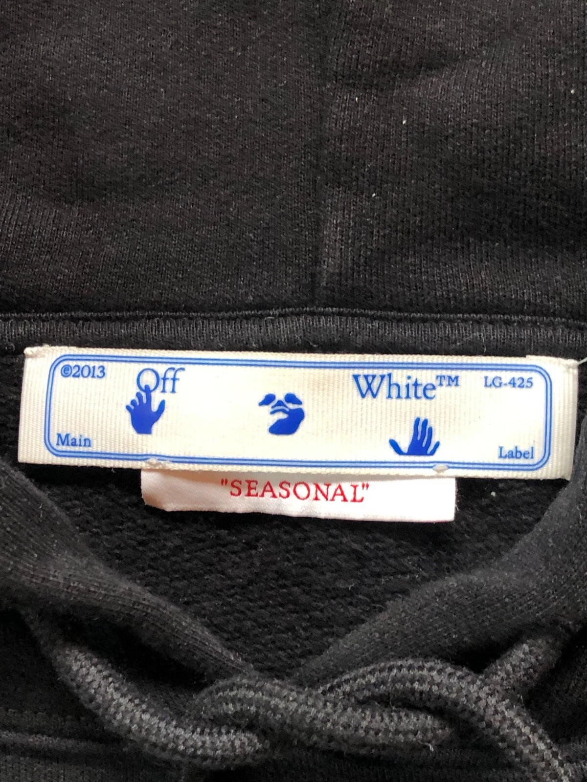 OFF WHITE Felpa con cappuccio e pantaloni della tuta Alien Arrow bianchi sporchi taglia large autentici