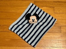 Disney Baby Mickey Mouse Blue Stripe Security Blanket/Lovey