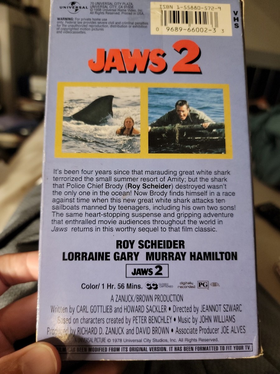Jaws 2 1978 VHS Rare Hard To Find | eBay