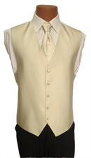 Medium Mens Ivory Canary Ralph Lauren Wedding Prom Fullback Tuxedo Vest w/ Tie