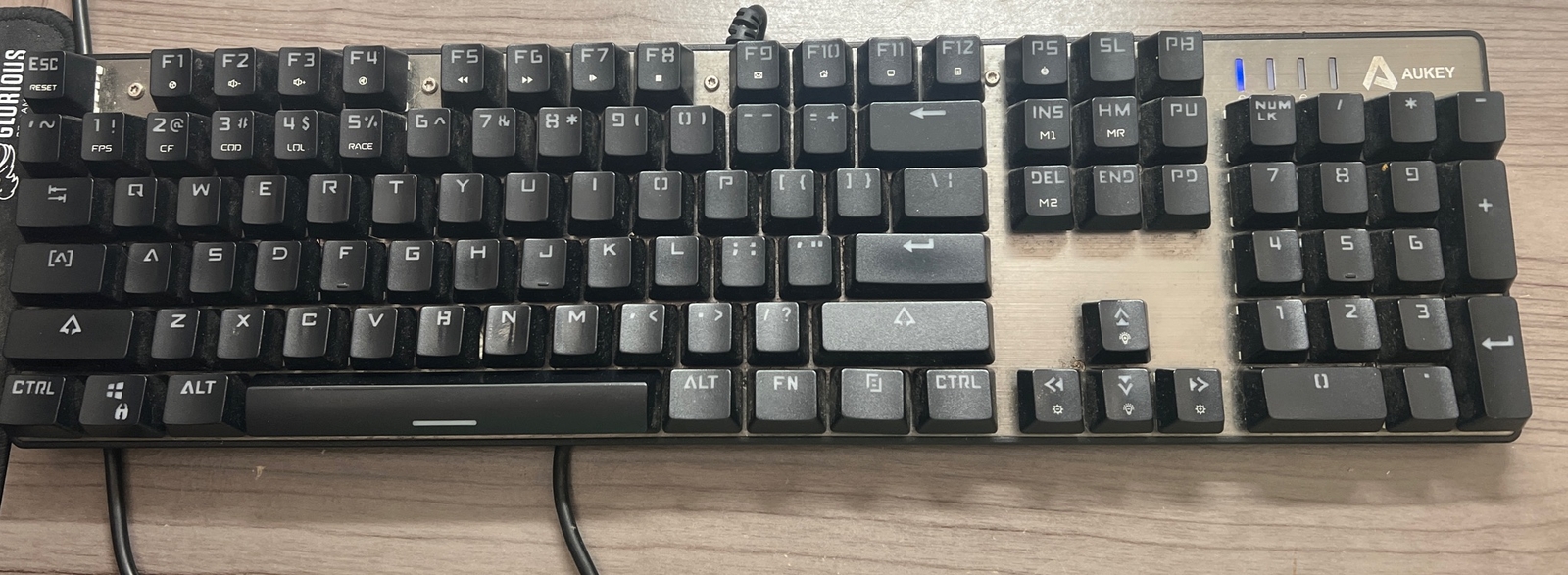 AUKEY KM-G3 RGB Mechanical Gaming Keyboard with Blue Switches and Backlit Lighting-image