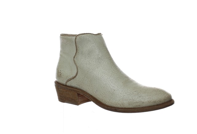 frye white ankle boots