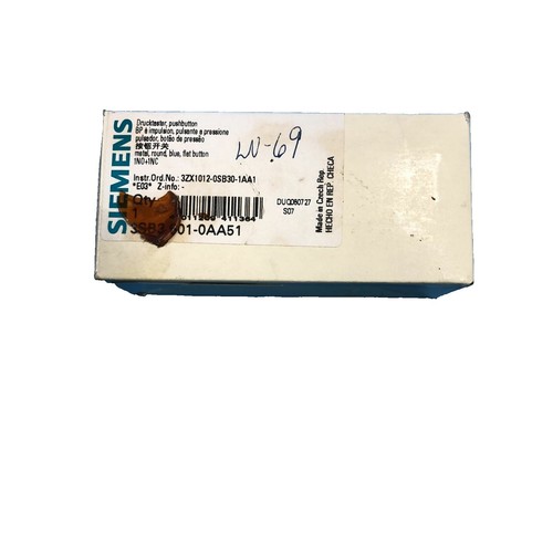 Interrupteur Poussoir 3SB3501-0AA61 - 1 Pièce Neuve Sous Blister - Pour Applications électroniques