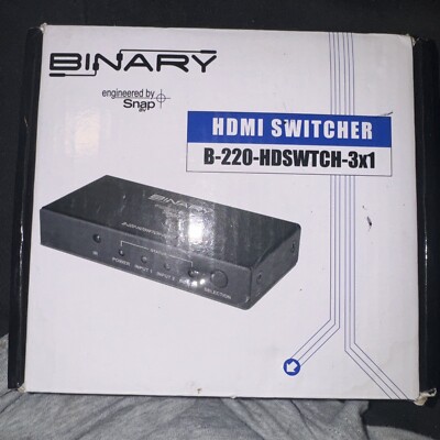 Binary B-220-HDSWTCH-3x1 HDMI Switch -BRAND NEW IN ORIGINAL BOX -