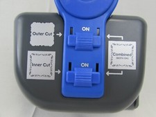 LUCKY 8 PUNCH MEMORY KEEPERS BORDER EDGE INNER OUTER CUT SWIRL LEAVES BLUE