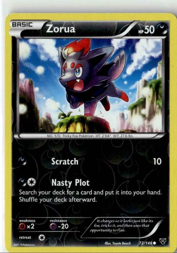 2014 XY BASE SET ZORUA 72/146 REVESRE HOLO | eBay