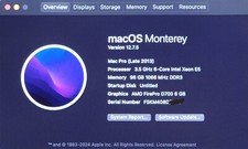 Apple Mac Pro Intel XEON 6-Core TURBO 3.9GHz 96GB RAM 2TB SSD 3 YEAR WARRANTY.