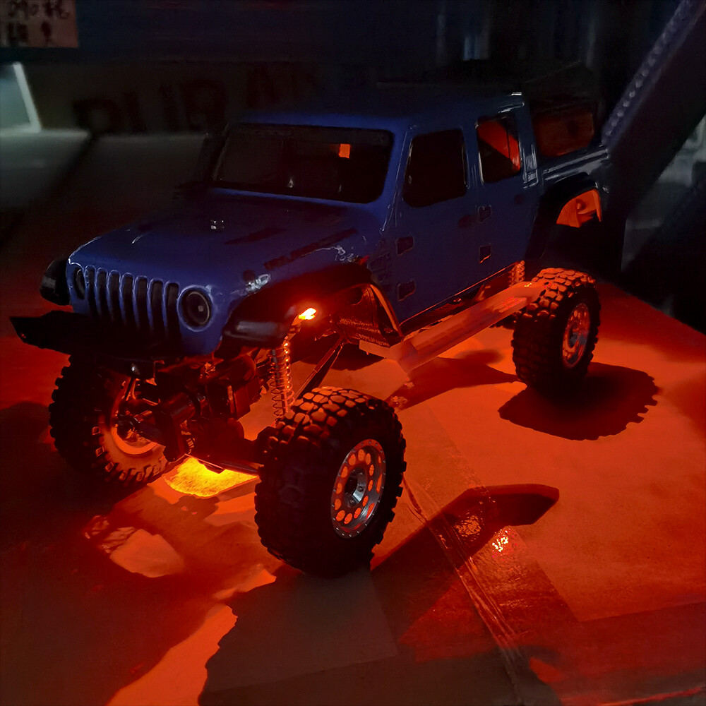 FLYXM Chassis Lights LED Underglow Lamp for 1/24 RC Car SCX24 Gladiator AXI00005