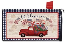 Stars And Stripes Truck Patriotic Magnetic Mailbox Cover Standard Briarwood Lane