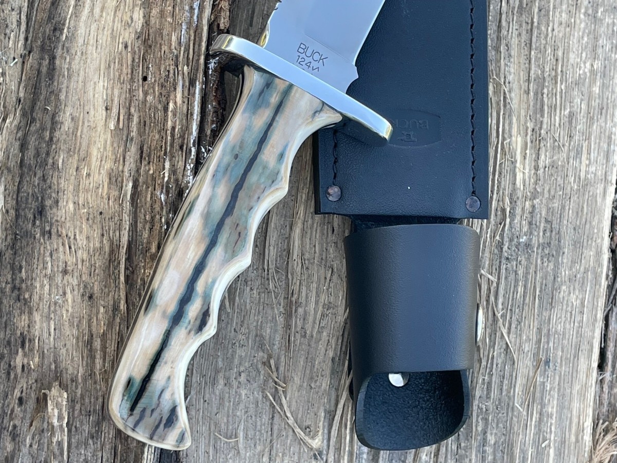 BUCK CUSTOM 124 PRE-HISTORIC LEROY REMER KNIFE RRR KNIVES SUPER  