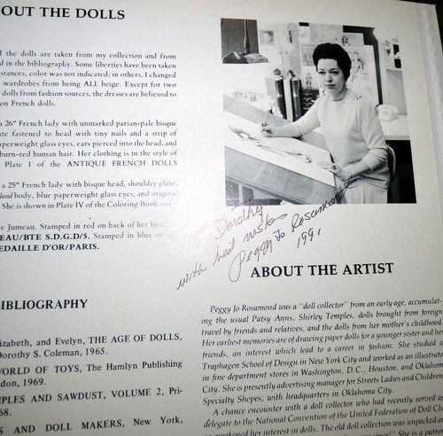SIGNED Antique French PAPER DOLLS by Peggy Jo Rosamond Book - Picture 6 of 6