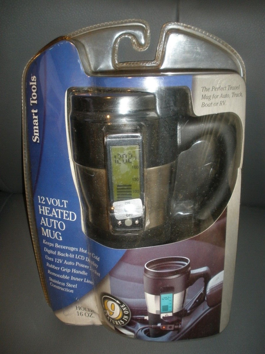NEW Smart Tools 12 Volt heated Auto Mug 16 oz (O61)
