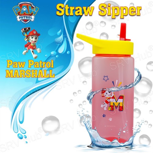 PAW Patrol Plastic Straw Sippers 420ml, BPA Free Folding Straw Kids Bottles 16cm - Picture 45 of 69