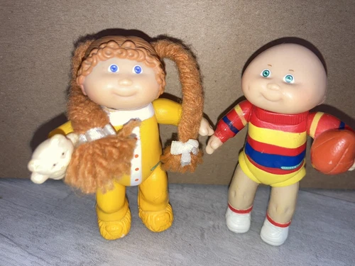 Vintage 1984 Cabbage Patch Kid Doll Mini Figures PVC Lot Of  2