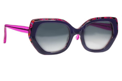 Francis Klein HOPE MSRP $650 Purple Hot Pink Handmade French Designer Sunglasses