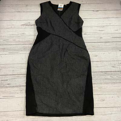 Elie Tahari Sleeveless Black Business Casual Dress Back Zip Women Size 14  NEW | eBay