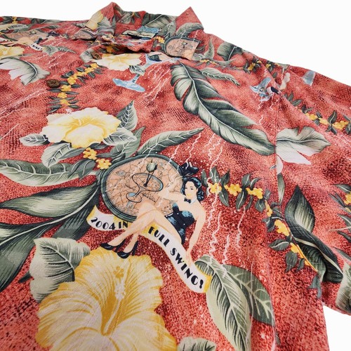 Tommy Bahama Silk 2004 New Year Celebration Shirt Large L - 第 1/8 張圖片