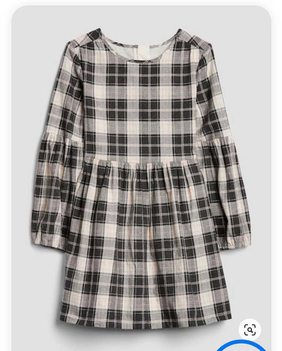 Plaid Balloon Sleeve Dress Plaid Balloon Sleeve Dress