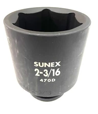 Sunex 470D 2-3/16" 3/4" Drive 6 Point Deep Impact Socket Standard Tools 6pt SAE