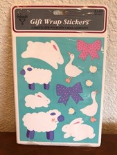 Unopened NIP Vintage Ambassador Hallmark Stickers Easter Spring Bunny Sheep