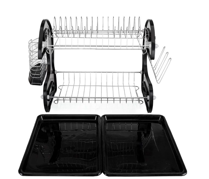 Ktaxon 2-Tier Dish Rack Dish Drying Rack, Kitchen Rack Bowl Rack