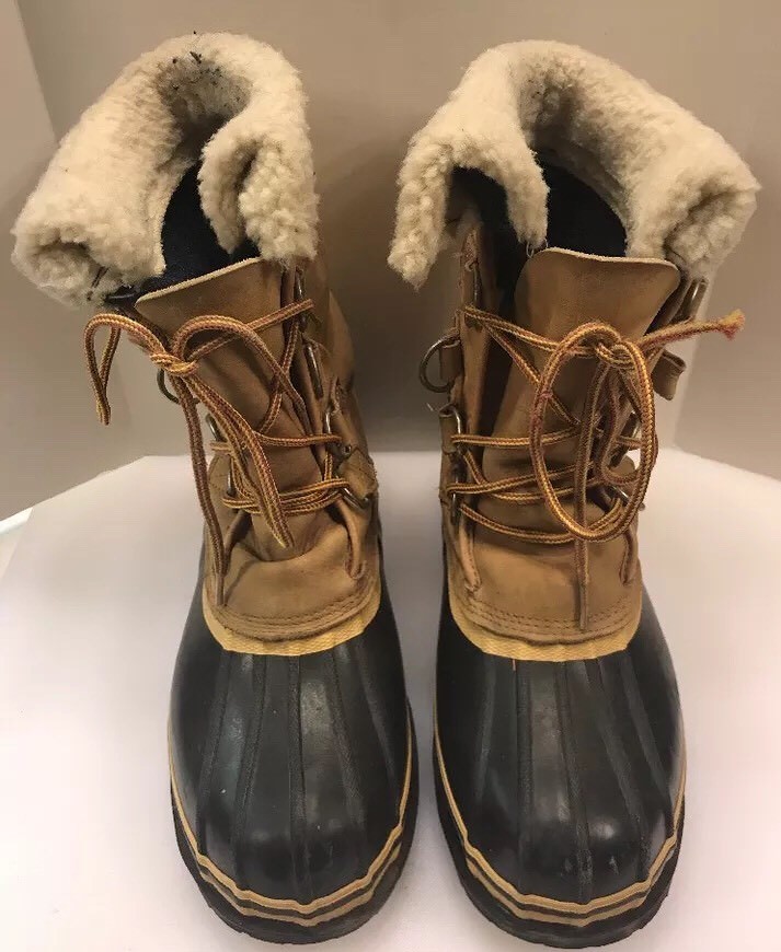 Seaway Mark Ten Hunting Duck Boots Leather Rubber Brown Wool  display picture 1