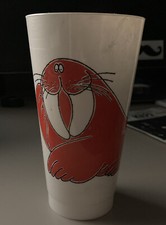 Vintage Krystal Kritter Red Walrus Plastic Soft Drink Cup 1973
