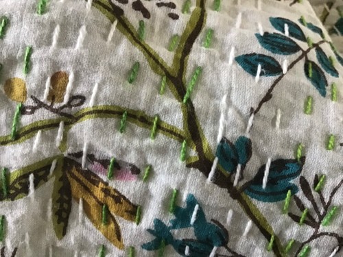 EAST COAT COTTON KANTHA STYLE MULTI COLOURED IVORY BACKGROUND SIZE M/L BNWT - Picture 4 of 21