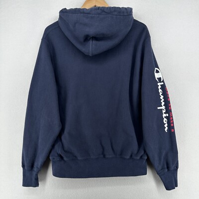 CHAMPION Hoodie Adult M Reverse Weave Fleece Sweatshirt Y2K Logo