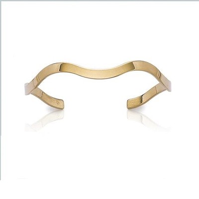 Bracelet Jonc Esclave Ondulé 60 Mm Plaqué Or 18K 5 Microns - Dolly-Bijoux, NEUF Avec étiquettes