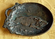 Vide poche ancien en  bronze sanglier signe BERNDORF vénerie chasse