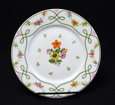 A. Raynaud Guirlandes Ceralene Limoges 7.5" Salad Plate Orange Pink Green Floral