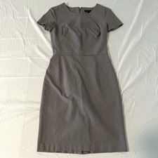 Banana Republic Bodycon Dress Women Small Gray Cinched Waist Elegant