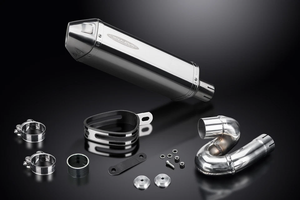 Silenciador de escape de acero inoxidable TriOval Triumph Street Triple R S RS 17-21 Slip On 13" Foto 3 de 4