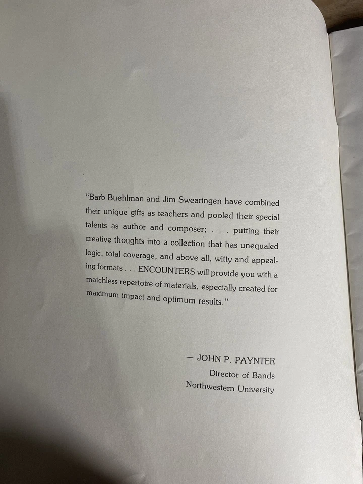 HERITAGE Band Encounters, Book 1, Workbook Instruments, Swearingen - Image 3 of 4