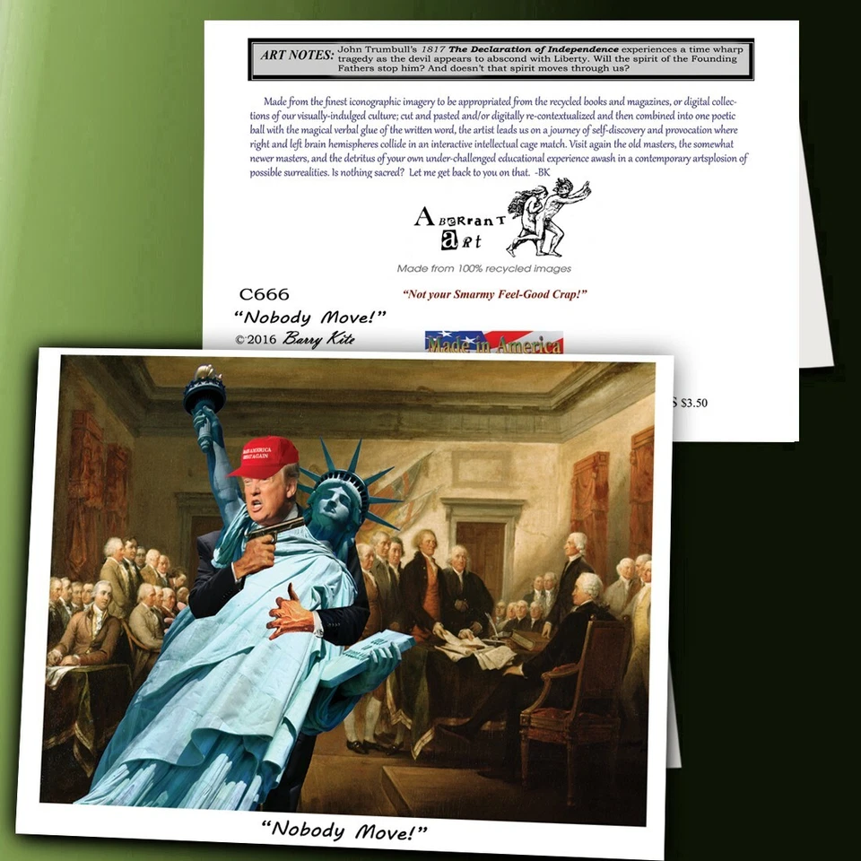 Aberrant Art  Blank Note Cards: C666 Nobody Move!; Art History Repurposed... - Image 2 of 2