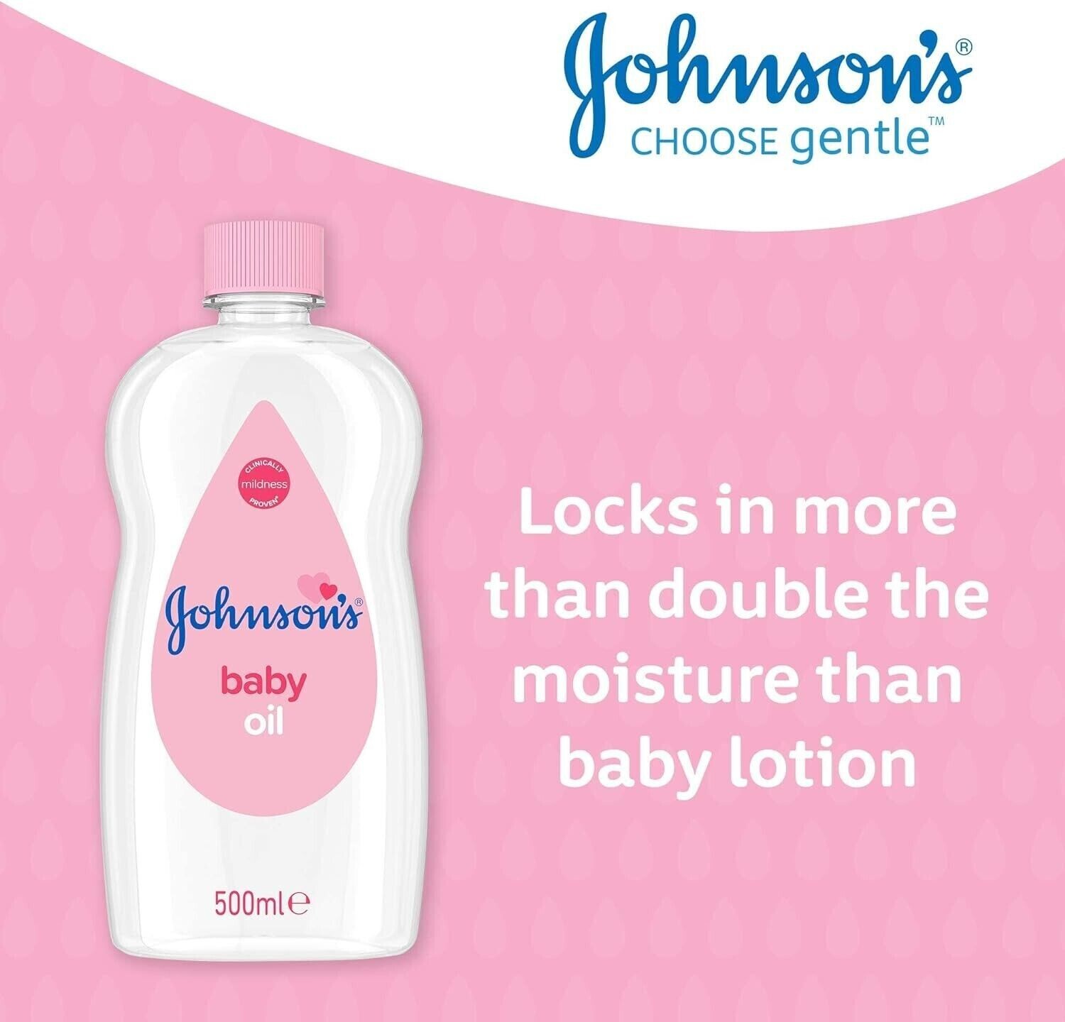 Johnson's Baby Baby Oil, Pink, 3 x 500 ml (Pack of 3) (FREE POSTAGE) eBay