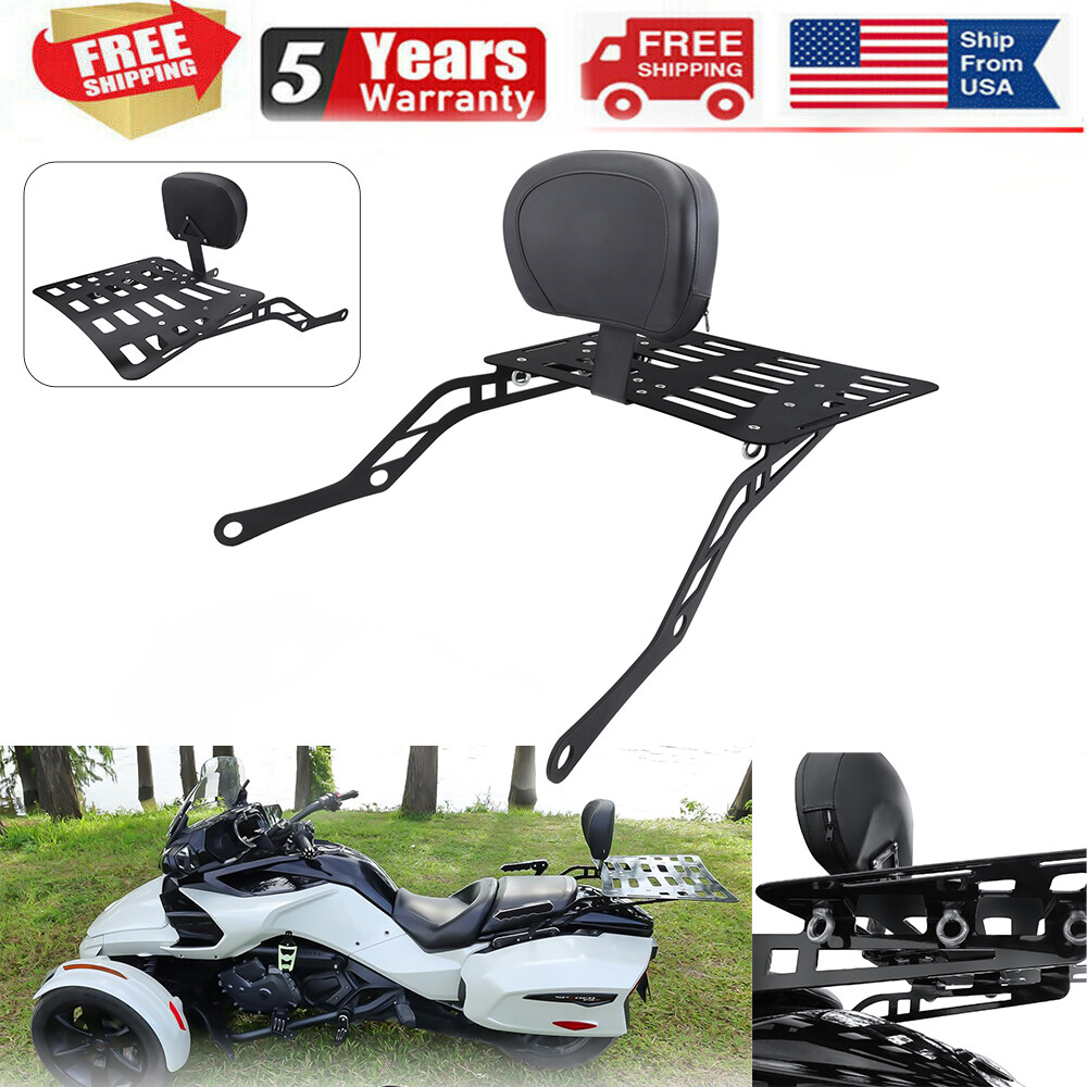 Gloss Sissy Bar Backrest+Luggage Rack For Can Am Spyder F3/F3-S/F3-T 2015-2025