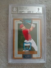 2016 Prime Cuts Holo Platinum #63 Mike Trout 1/1 Jsy Patch Card Beckett BGS Mint