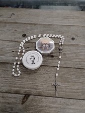 IHS Rememberance Of My First Holy Communion Rosary And Acrylic Case