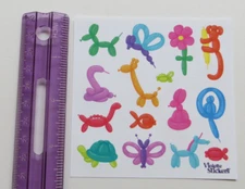 Violette Stickers - BALLOON ANIMALS - 4x4 Square of NEW RELEASE Stickers #K198